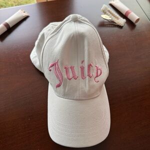 Juicy Couture White and Pink baseball hat